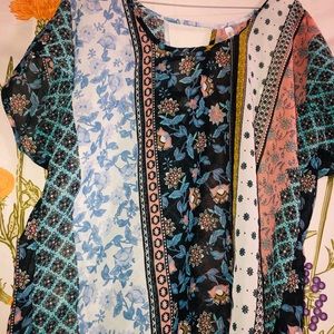 🧜🏼♀️BOHO Multi Pattern Sheer Blouse🧜🏼♀️